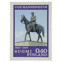 Suomen marsalkka C.G.E. Mannerheimin syntymästä 100 vuotta  postimerkki 0