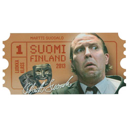Suomen näyttelijäliitto 100 vuotta - Martti Suosalo  postimerkki 1 luokka