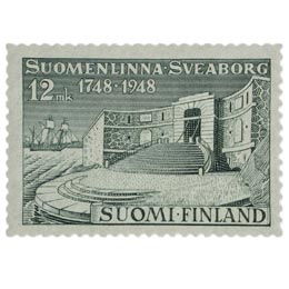 Suomenlinna 200 vuotta tummanvihreä postimerkki 12 markka