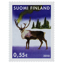 Suomi-Japani-yhteisjulkaisu - Poro  postimerkki 0
