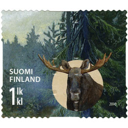 Syksyllä - Hirvi  postimerkki 1 luokka