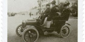 Taksiliikenne - Oldsmobile 1906  postimerkki 0