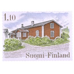 Talonpoikaisrakennuksia - Korpin talo Lapinjärveltä  postimerkki 1