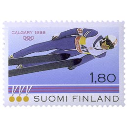 Talviurheilu  postimerkki 1