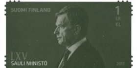 Tasavallan Presidentti Sauli Niinistö 65 vuotta  postimerkki 1 luokka