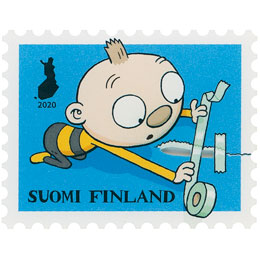 Tatu ja Patu - Patu teippaa postimerkki kotimaa ikimerkki