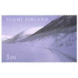 Tie - Jäämerentie Utsjoella  postimerkki 3 markka