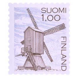 Tuulimylly  postimerkki 1 markka