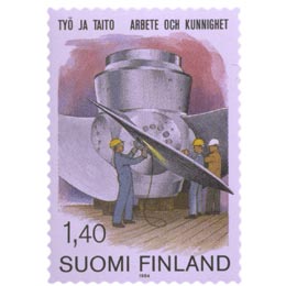 Työ ja taito  postimerkki 1