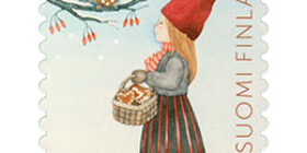 Tyttö ja orava  postimerkki kotimaa ikimerkki