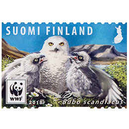 Uhanalaisia eläimiä II - Tunturipöllö postimerkki kotimaa ikimerkki