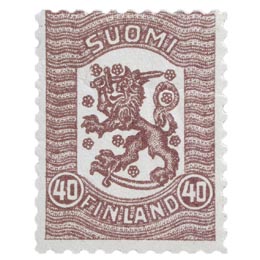 Vaasan malli 1918 violetti postimerkki 0