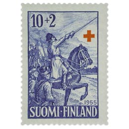 Vänrikki Stoolin tarinat -Döbeln Juuttaalla sininen postimerkki 10 markka