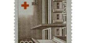Veripalvelu - Sairaala ruskea postimerkki 7 markka