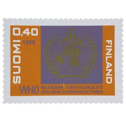 WHO 20 vuotta  postimerkki 0