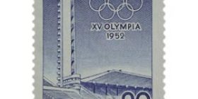 XV Olympialaiset - Stadion sininen postimerkki 20 markka
