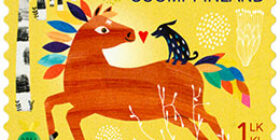 Yhdessä - Hevonen ja koira  postimerkki 1 luokka