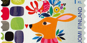 Yhdessä - Lintu ja peura  postimerkki 1 luokka