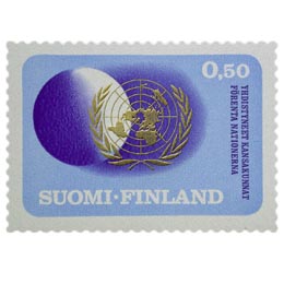 Yhdistyneet Kansakunnat 25 vuotta  postimerkki 0