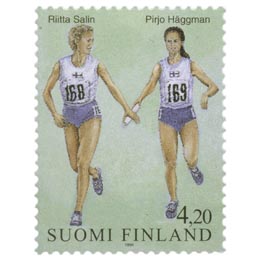 Yleisurheilu - Riitta Salin ja Pirjo Häggman  postimerkki 4