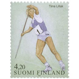 Yleisurheilu - Tiina Lillak  postimerkki 4