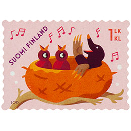 Ystävät yhdessä - Linnunpesä  postimerkki 1 luokka