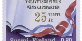 Ystävyyssopimus Suomi-Neuvostoliitto 25 vuotta  postimerkki 0